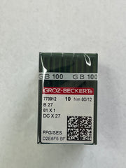 Groz Beckert Needles B27/81X1/DCX27/DCX1 FFG Size 80/12 10 Pack