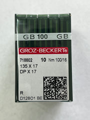 Groz Beckert Needles 135x17/DPx17 Size 100/16 10 Pack