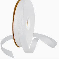 Ribbon 7/8" Grosgrain Ribbon 100YD White