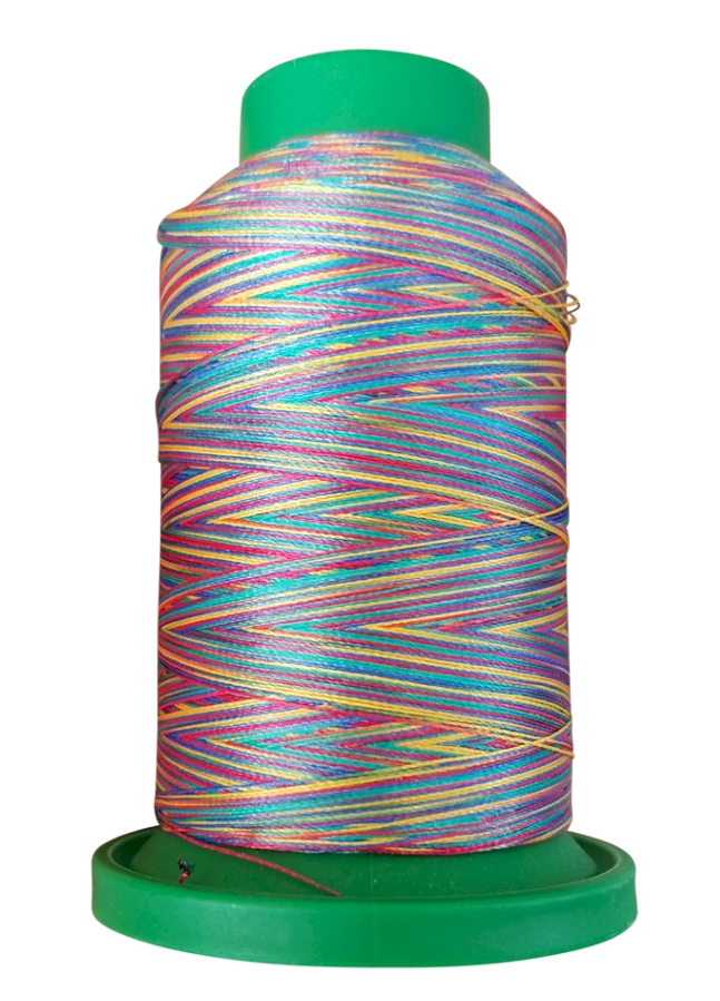 Isacord 40 Poly 1000M/1093YDS Variegated Color 9916 Rainbow