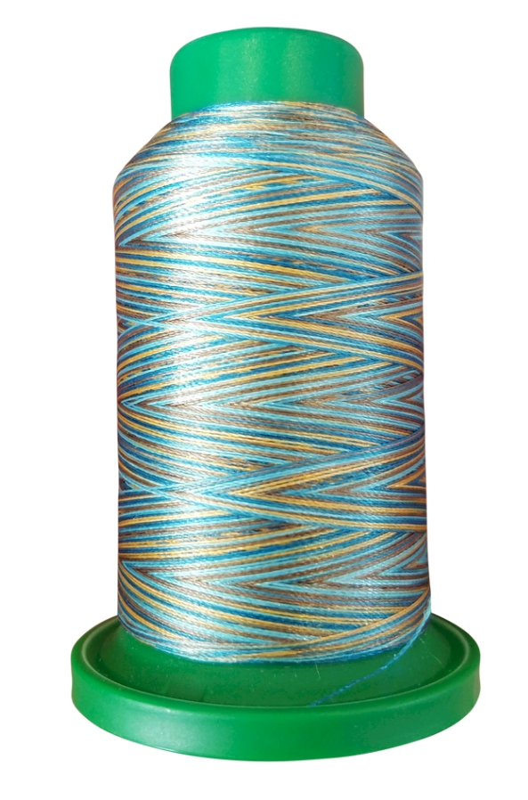 Isacord 40 Poly 1000M/1093YDS Variegated Color 9978 Egyptian Turquoise