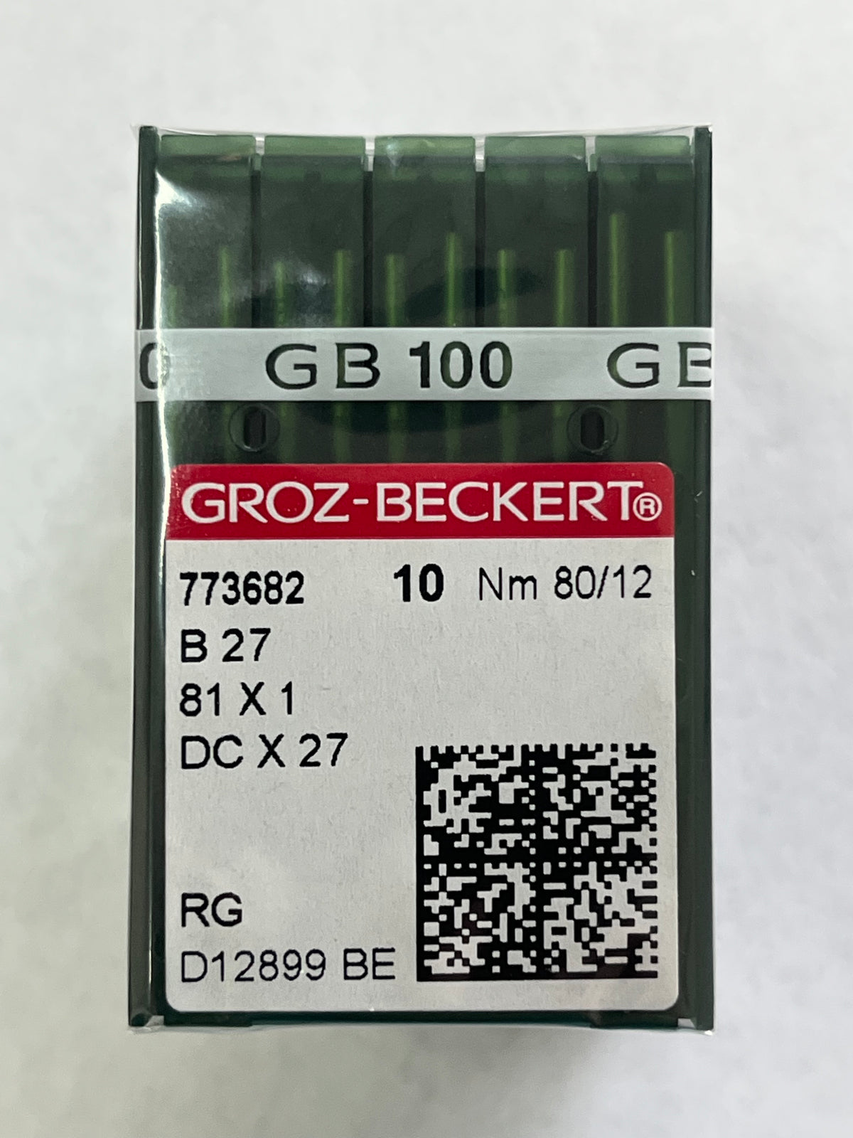 Groz Beckert Needles B27/81X1/DCX27/DCX1 RG Size 80/12 10 Pack