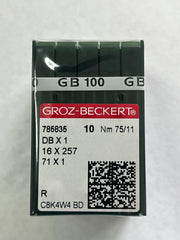 Groz Beckert Needles DBx1/1738/16x257 Size 75/11 10 Pack