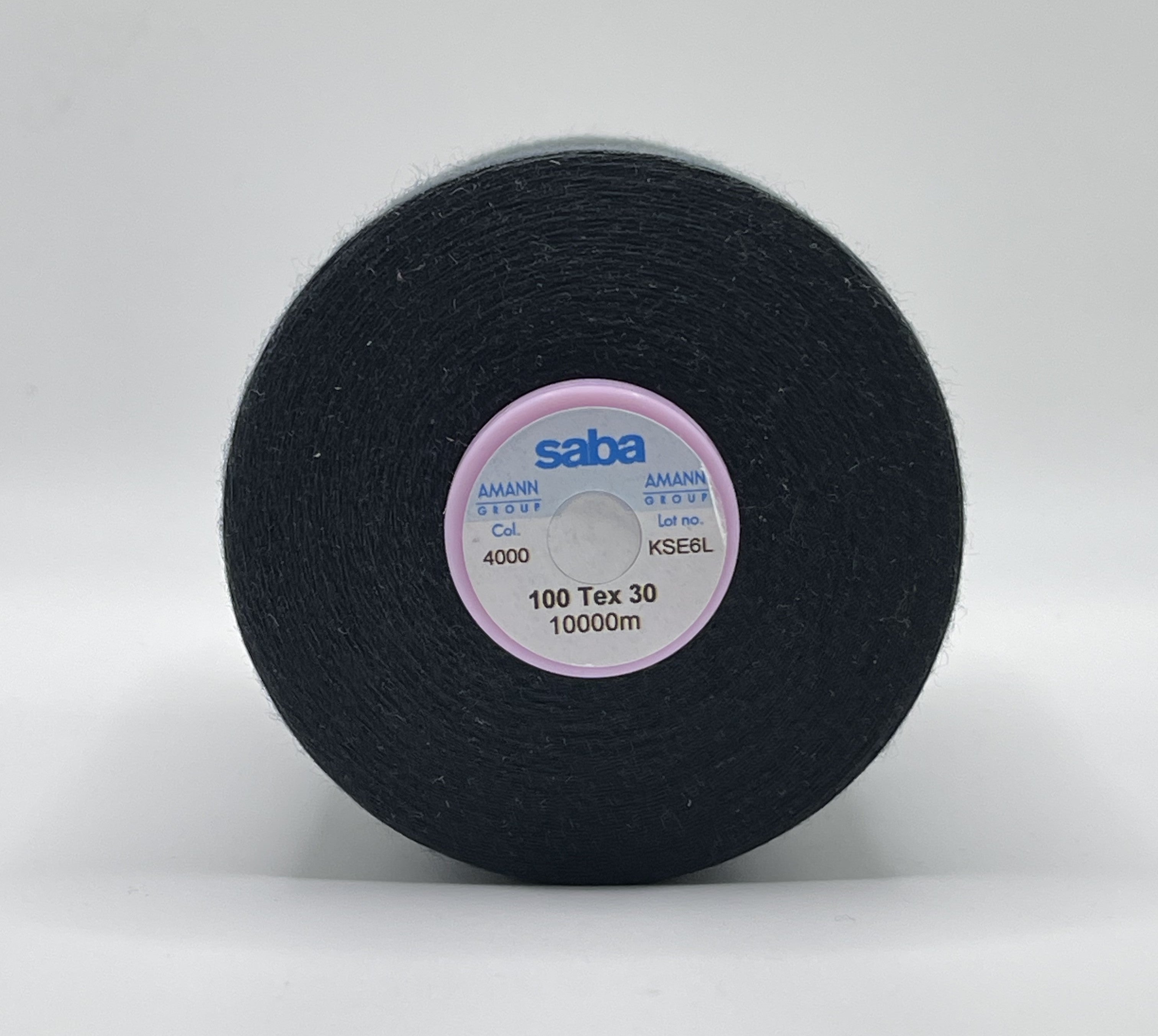 SABA Polyester Tex 30 10,000M/10,936 YD Color 4000 Black